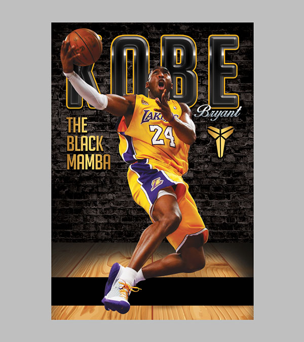 美国rolando篮球巨星科比海报设计